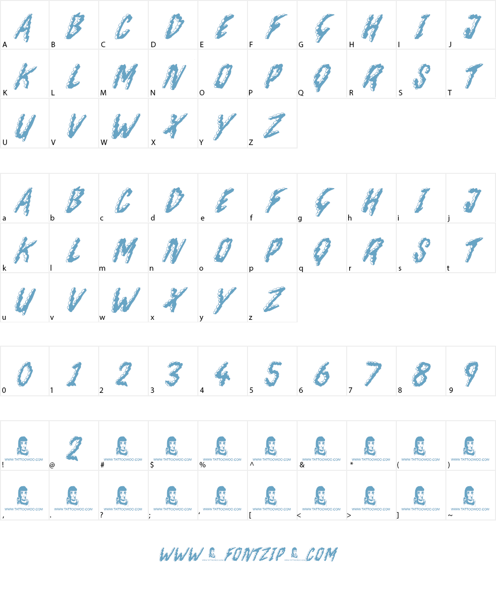 Chocolate Smoothie Font Character